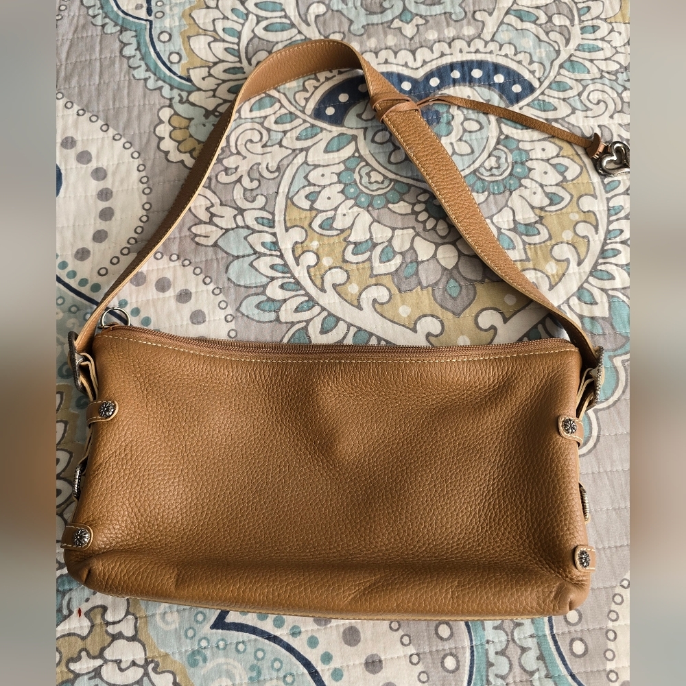 Brighton Pebble Tan Purse/Sachel with Accents